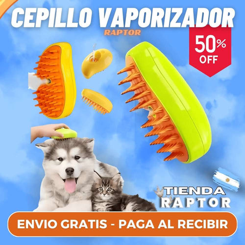 CEPILLO VAPORIZADOR PARA MASCOTAS - ¡Chau Pelos!